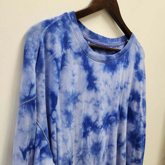 Calvin Klein Womens Athletic Top Size 2X Tie Die Hippie Gypsy Retro Athaleisure - Picture 2 of 12